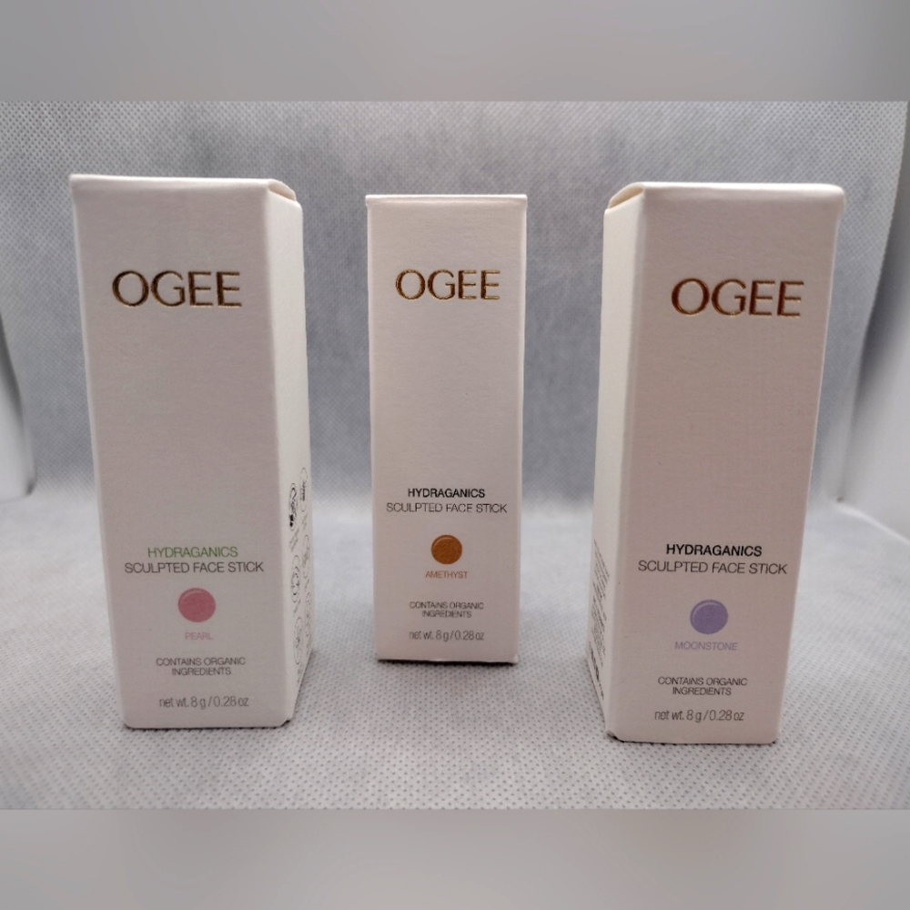 OGEE Hydraganics Sculpted Face Stick, Set of 3 - Pearl, Moonstone, Amethyst